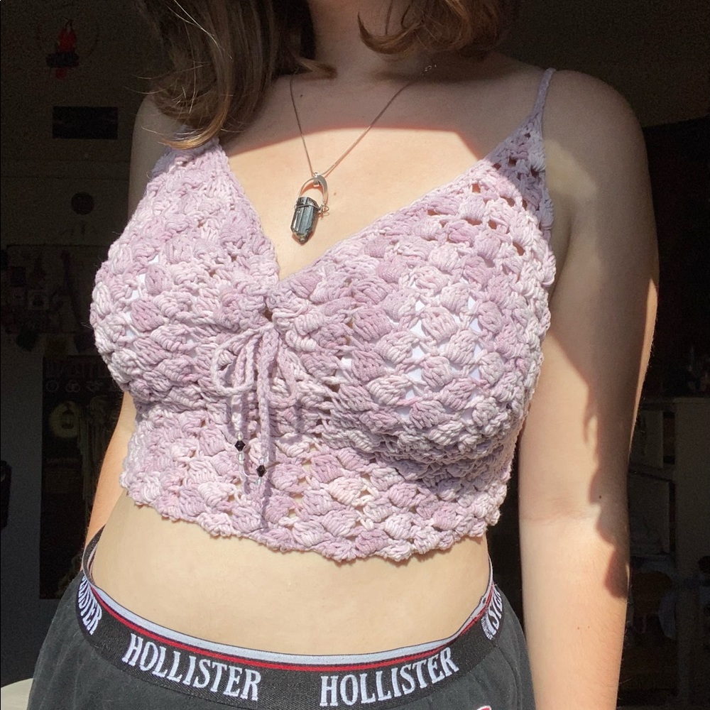 ✨Host Pick✨NWT Hand Crafted Crochet Ophelia top (M) - by amberblue handmade